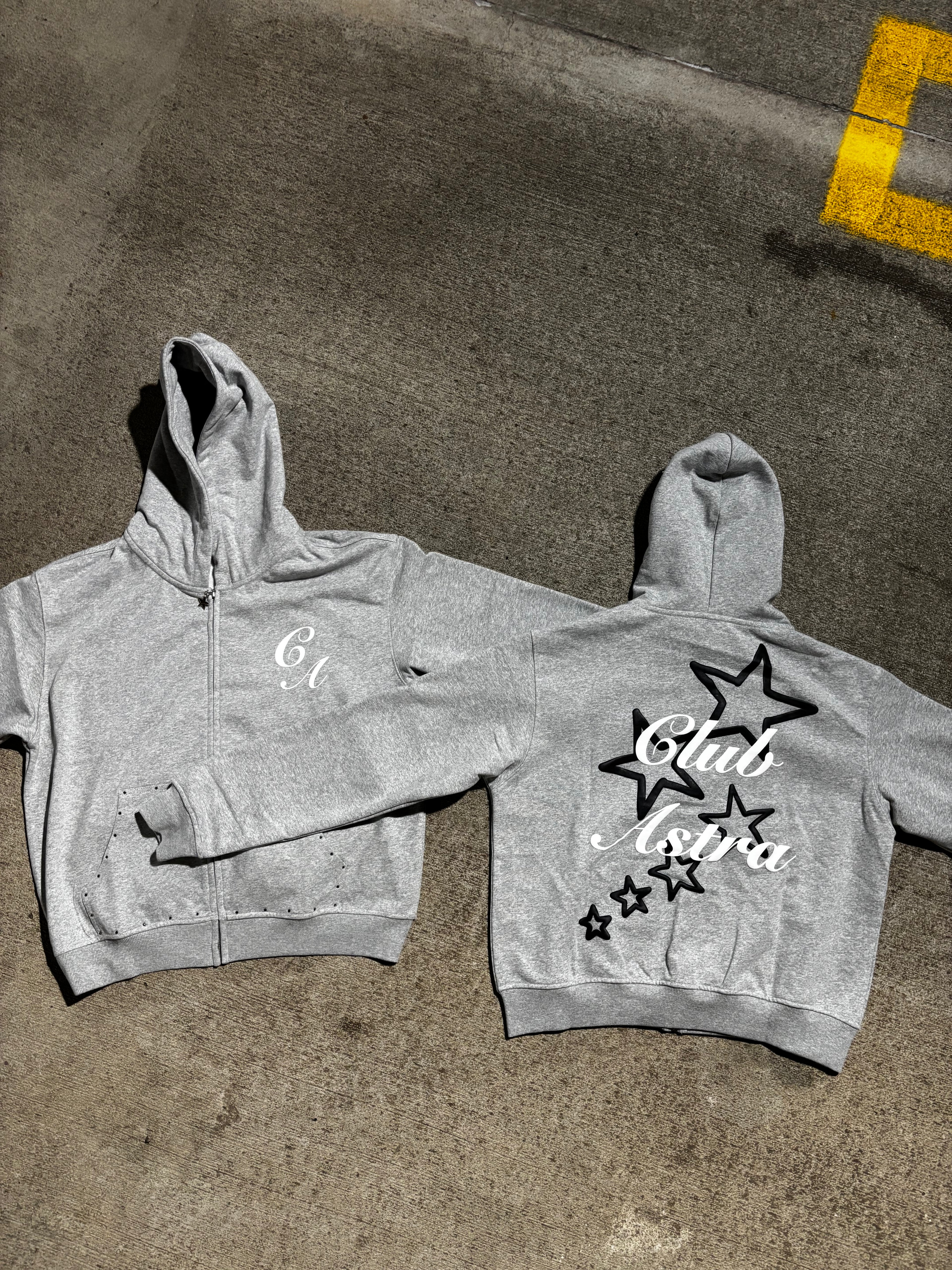 Grey Astra Zip-Ups